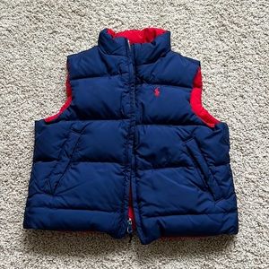 Ralph Lauren Polo Vest, reversible, navy blue/red, size 2T